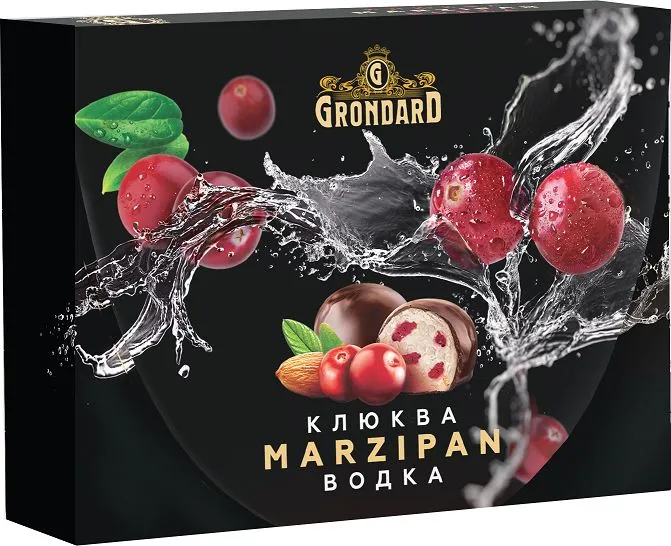  TM Grondard       (10186) Конфеты глазированные Марципановые Клюква и Водка, 98г  в Новотроицке
