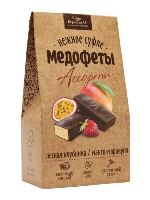  Берестов Медофеты Манго маракуйя и клубникой,150г    в Новотроицке