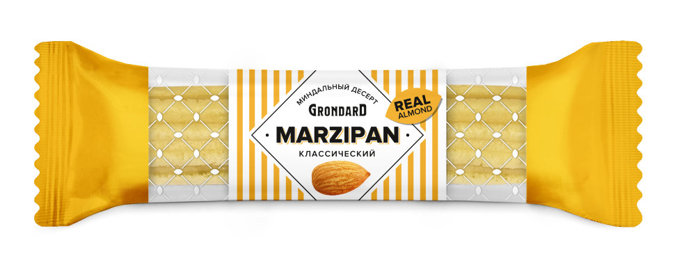  TM Grondard   (10361) Батончики НЕглазированные Марципановые Классика, (28шт по 40г)        в Новотроицке