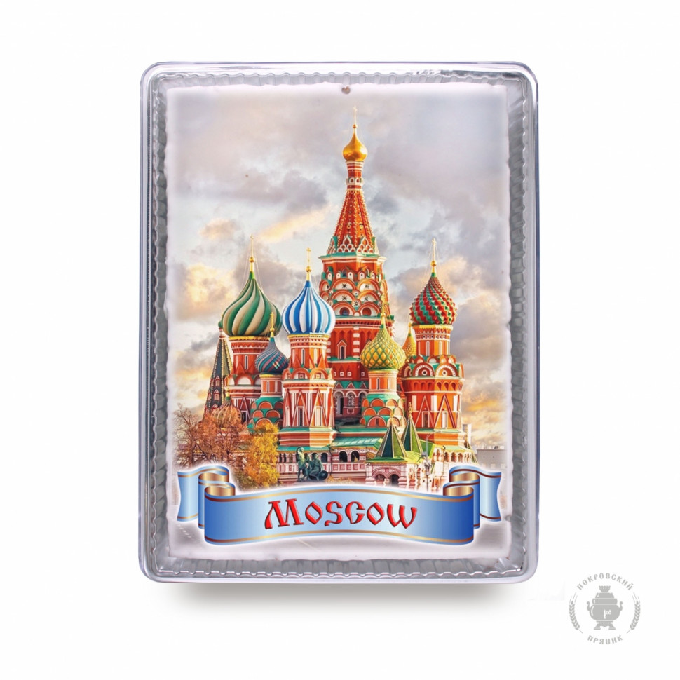  Пряник 600г MOSCOW с фотопечатью (в подарочной пластиковой упаковке)  в Новотроицке