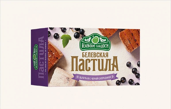 №2 Пастила  200г диетическая с ЧЁРНОЙ Смородиной, НОВЫЙ ФОРМАТ (4*50г)   в Новотроицке